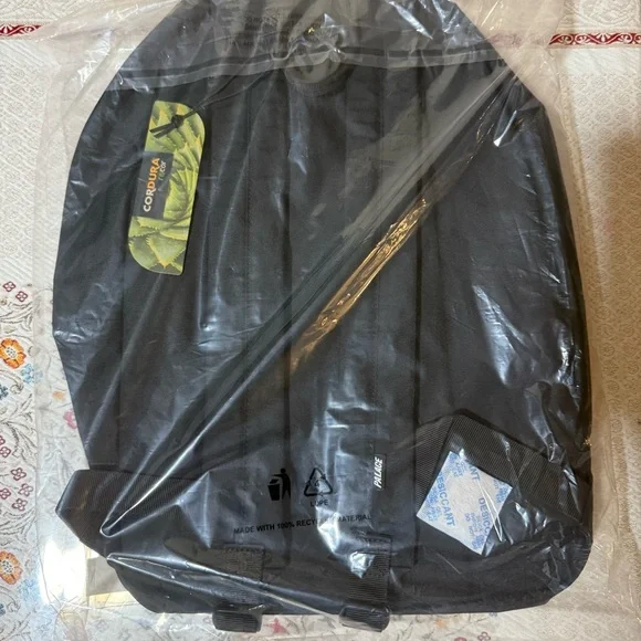 PALACE CORDURA TRI-BACKPACK Black Tri-Ferg Patch Logo Nylon Shell Poly Lining
